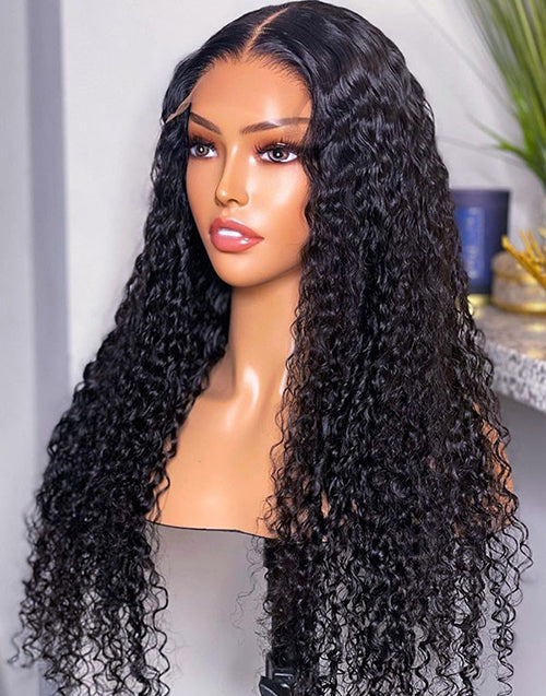 4x4 UNDETECTABLE Curly HD Lace Crystal Lace Malaysian Human Hair ...